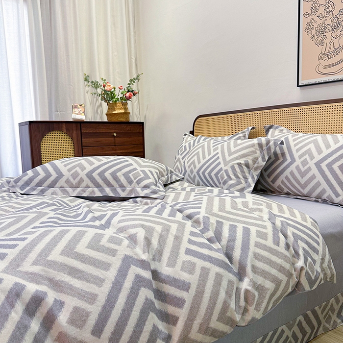 91家纺网 家纺一手货源 找家纺 （总）橙艺家居 2025新款秋冬全棉纯棉磨毛四件套