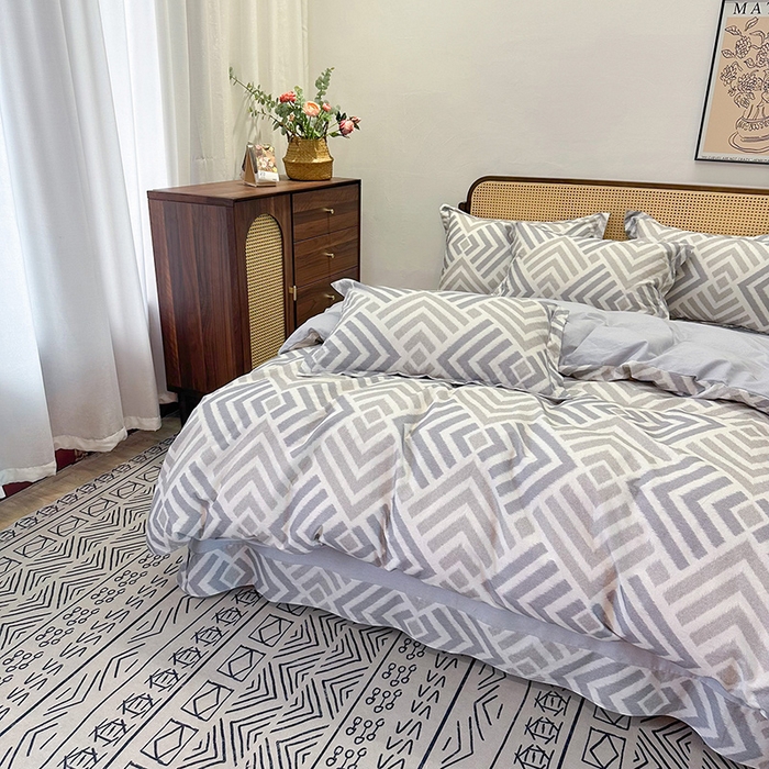 91家纺网 家纺一手货源 找家纺 （总）橙艺家居 2025新款秋冬全棉纯棉磨毛四件套