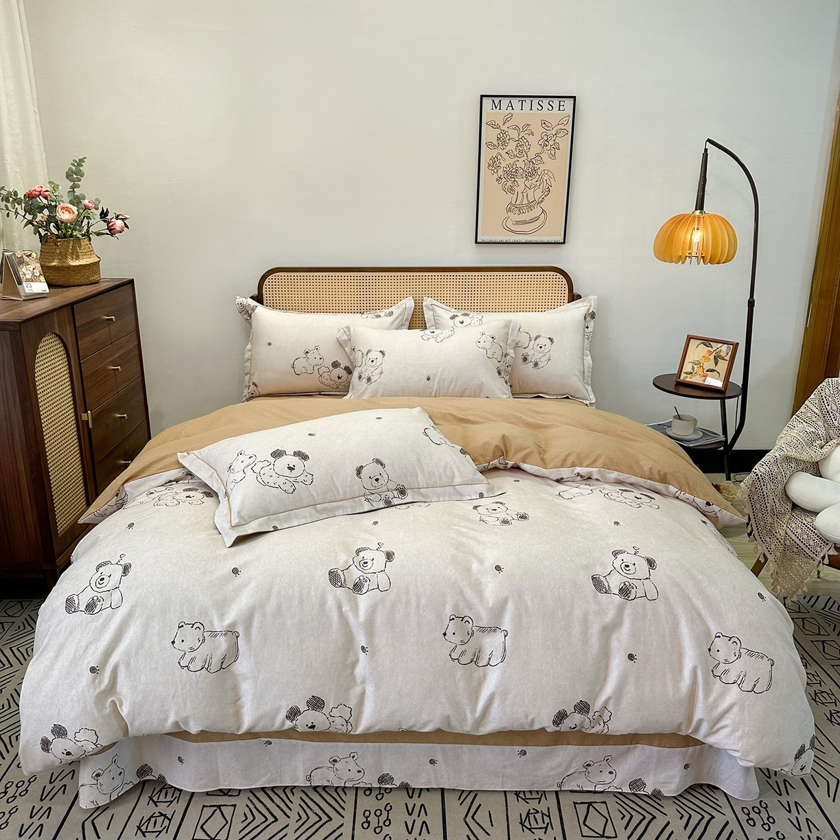 91家纺网 家纺一手货源 找家纺 （总）橙艺家居 2025新款秋冬全棉纯棉磨毛四件套