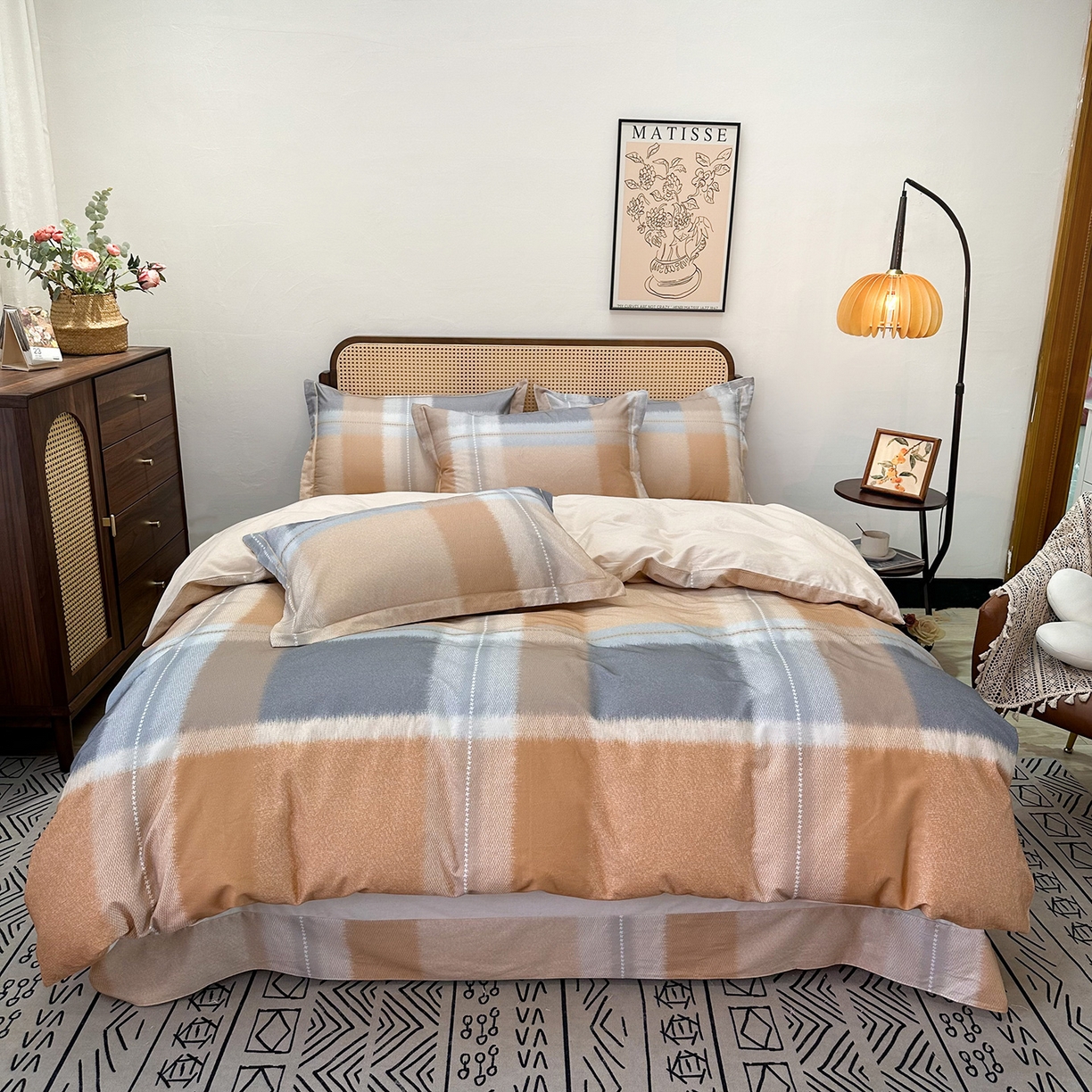 91家纺网 家纺一手货源 找家纺 （总）橙艺家居 2025新款秋冬全棉纯棉磨毛四件套