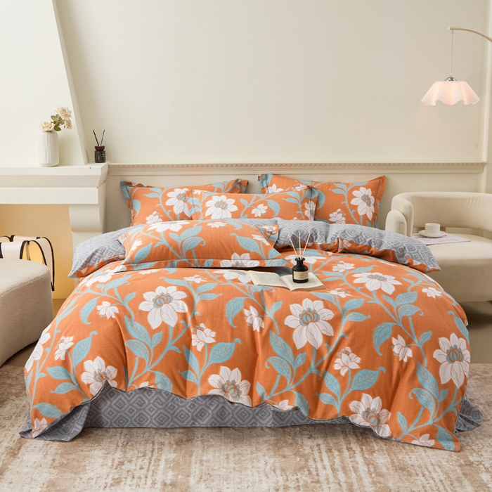 91家纺网 家纺一手货源 找家纺 （总）橙艺家居 2025新款秋冬全棉纯棉磨毛四件套