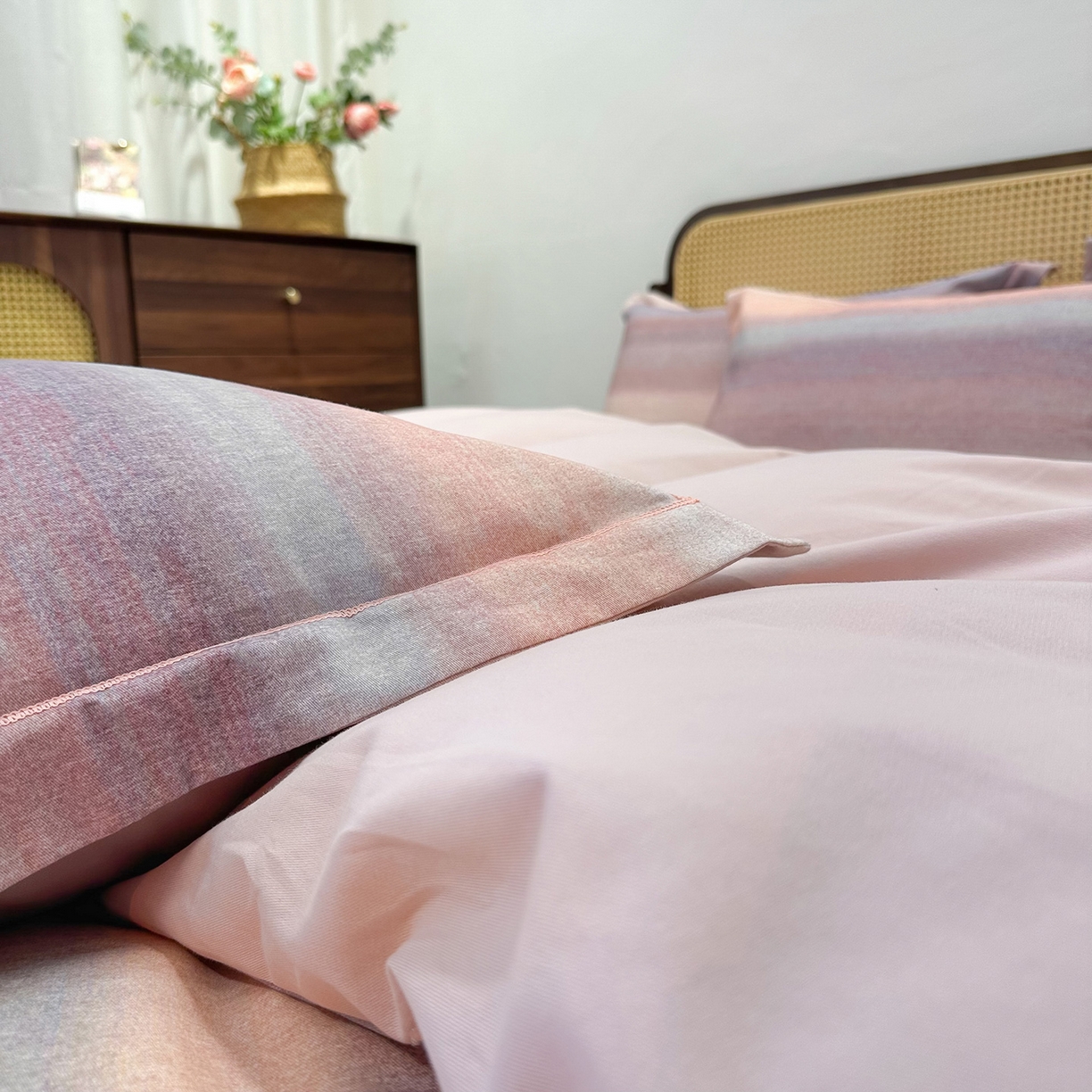 91家纺网 家纺一手货源 找家纺 橙艺家居 2025新款秋冬全棉纯棉磨毛四件套 简希