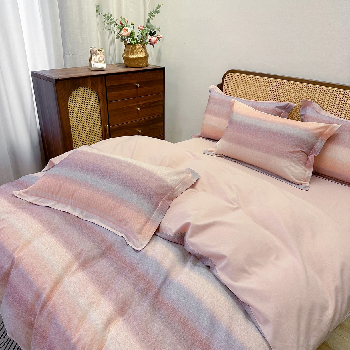 91家纺网 家纺一手货源 找家纺 橙艺家居 2025新款秋冬全棉纯棉磨毛四件套 简希