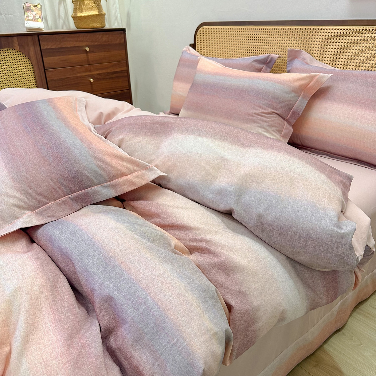 91家纺网 家纺一手货源 找家纺 橙艺家居 2025新款秋冬全棉纯棉磨毛四件套 简希