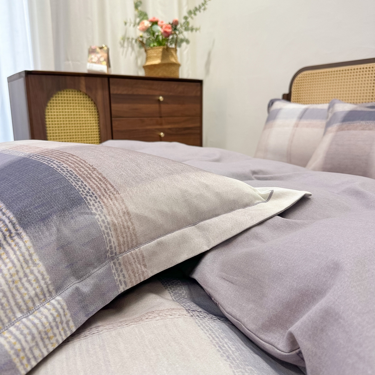 91家纺网 家纺一手货源 找家纺 橙艺家居 2025新款秋冬全棉纯棉磨毛四件套 轻织漫冬