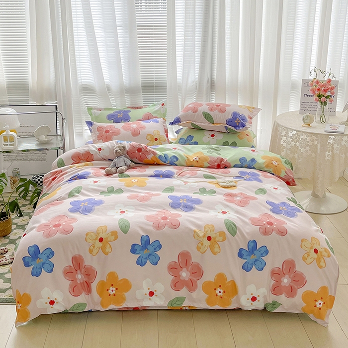 91家纺网 家纺一手货源 找家纺 （总）文黛2025新款植物羊绒小版花四件套-场景2