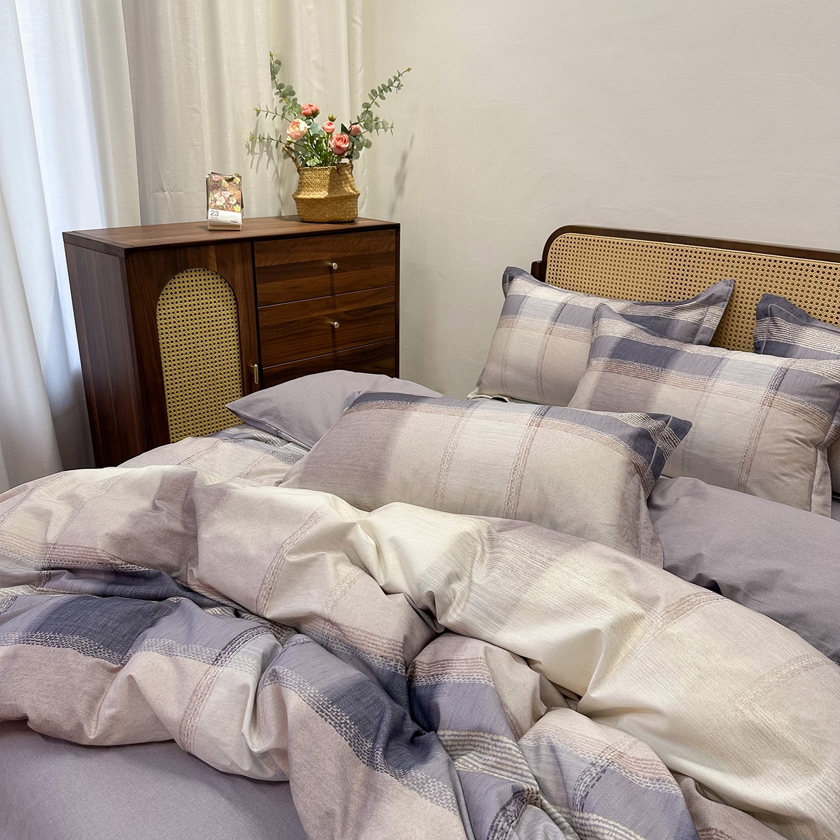 91家纺网 家纺一手货源 找家纺 橙艺家居 2025新款秋冬全棉纯棉磨毛四件套 轻织漫冬