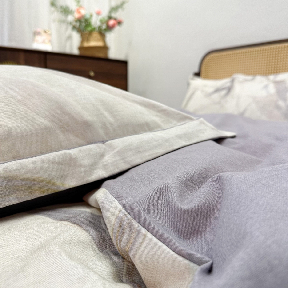 91家纺网 家纺一手货源 找家纺 橙艺家居 2025新款秋冬全棉纯棉磨毛四件套 清风徐来