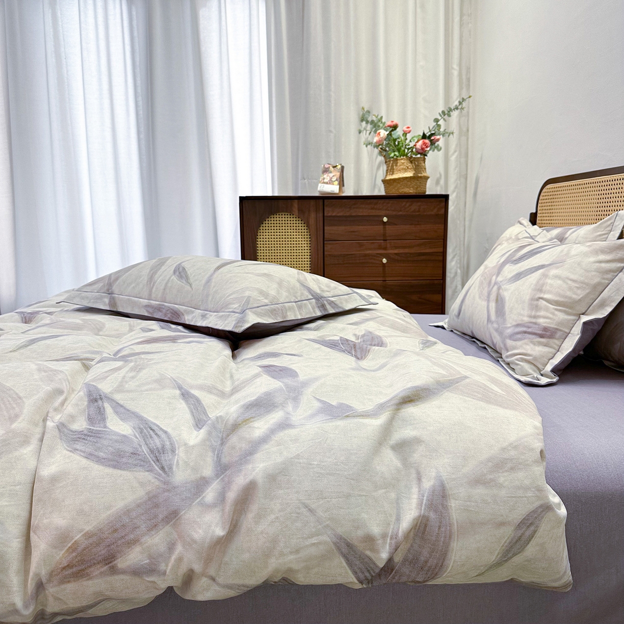 91家纺网 家纺一手货源 找家纺 橙艺家居 2025新款秋冬全棉纯棉磨毛四件套 清风徐来