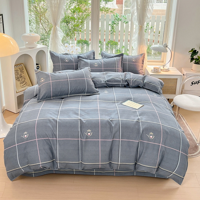 91家纺网 家纺一手货源 找家纺 （总）文黛2025新款植物羊绒小版花四件套-场景2