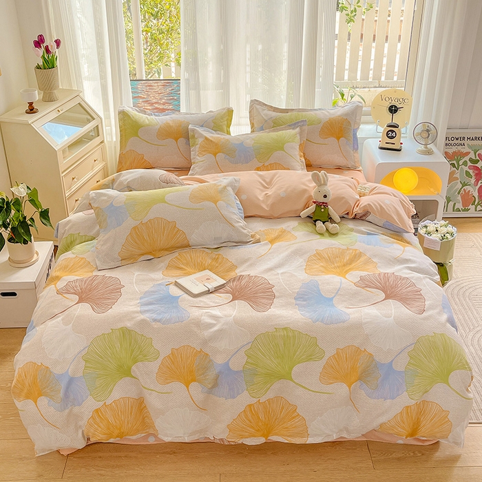 91家纺网 家纺一手货源 找家纺 （总）文黛2025新款植物羊绒小版花四件套-场景2