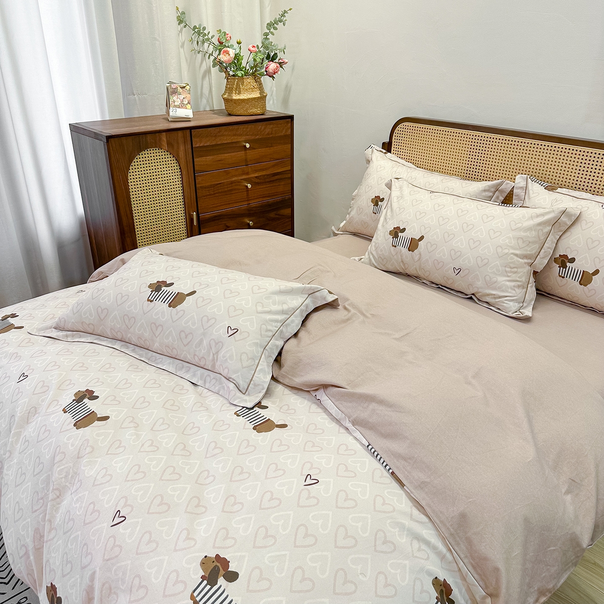 91家纺网 家纺一手货源 找家纺 橙艺家居 2025新款秋冬全棉纯棉磨毛四件套 旺趣