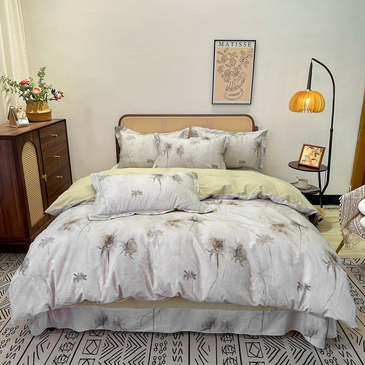 橙艺家居 2025新款秋冬全棉纯棉磨毛四件套 嬉秋集