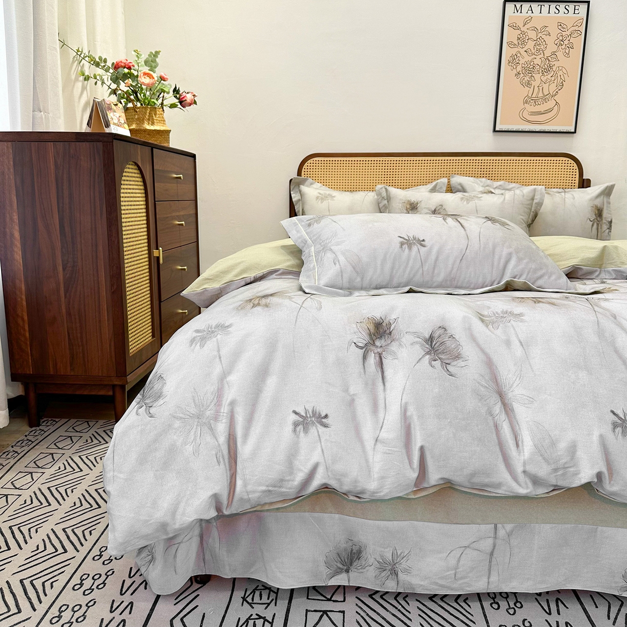 91家纺网 家纺一手货源 找家纺 橙艺家居 2025新款秋冬全棉纯棉磨毛四件套 嬉秋集