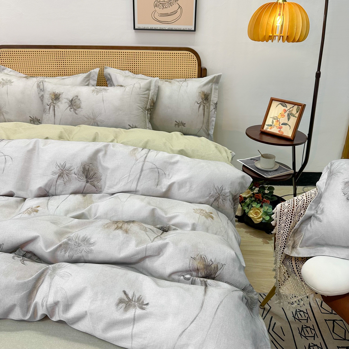 91家纺网 家纺一手货源 找家纺 橙艺家居 2025新款秋冬全棉纯棉磨毛四件套 嬉秋集