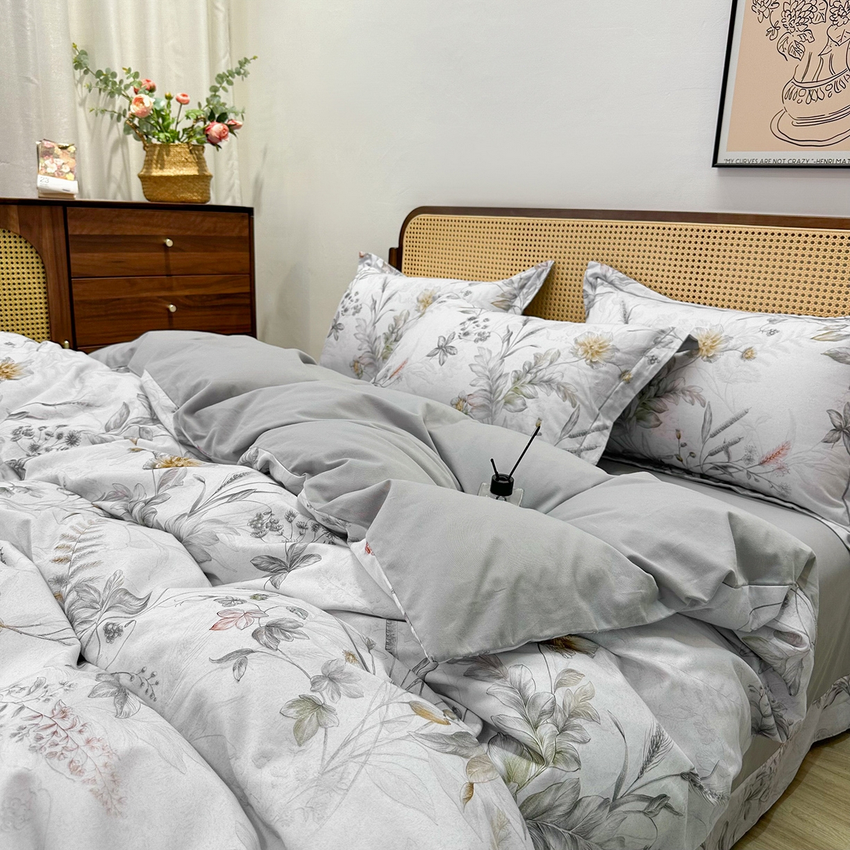 91家纺网 家纺一手货源 找家纺 橙艺家居 2025新款秋冬全棉纯棉磨毛四件套 