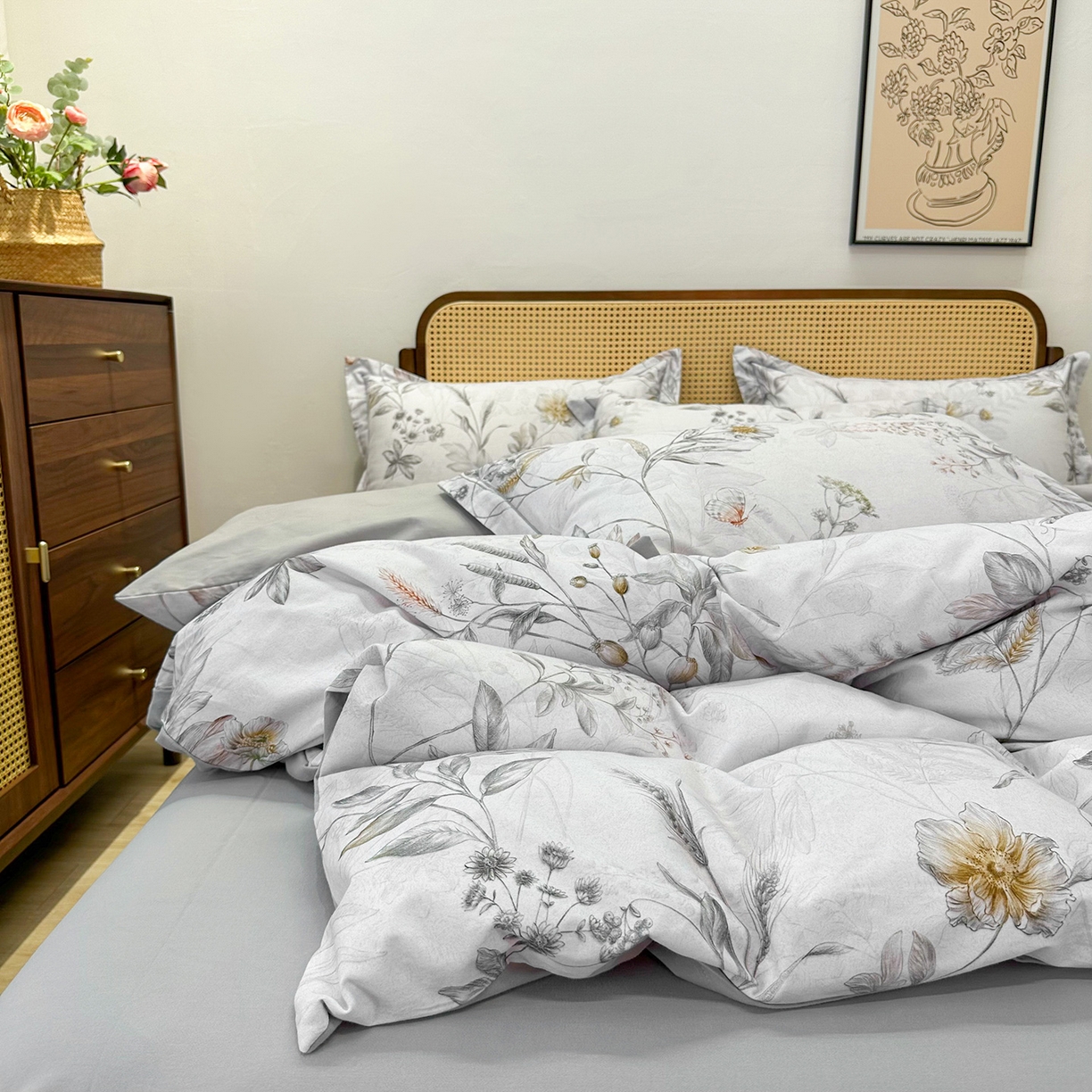 91家纺网 家纺一手货源 找家纺 橙艺家居 2025新款秋冬全棉纯棉磨毛四件套 