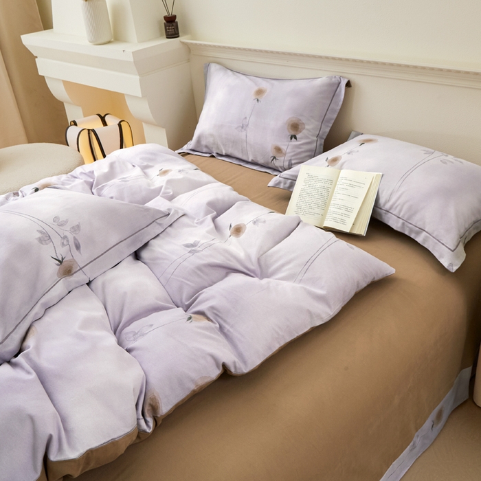 91家纺网 家纺一手货源 找家纺 橙艺家居 2025新款秋冬全棉纯棉磨毛四件套 爱意随风