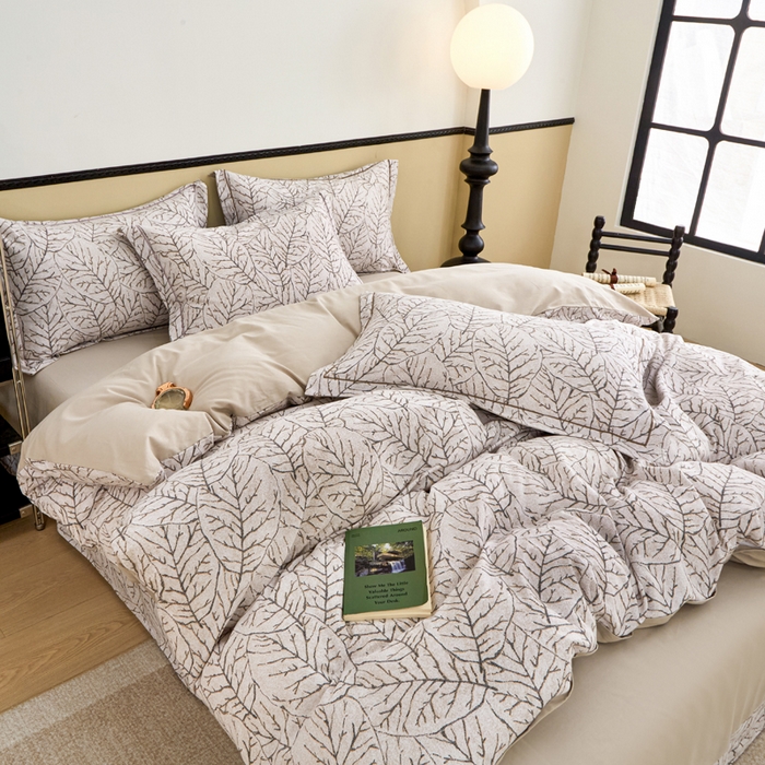 91家纺网 家纺一手货源 找家纺 橙艺家居 2025新款秋冬全棉纯棉磨毛四件套 晨梦