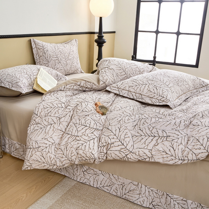 91家纺网 家纺一手货源 找家纺 橙艺家居 2025新款秋冬全棉纯棉磨毛四件套 晨梦