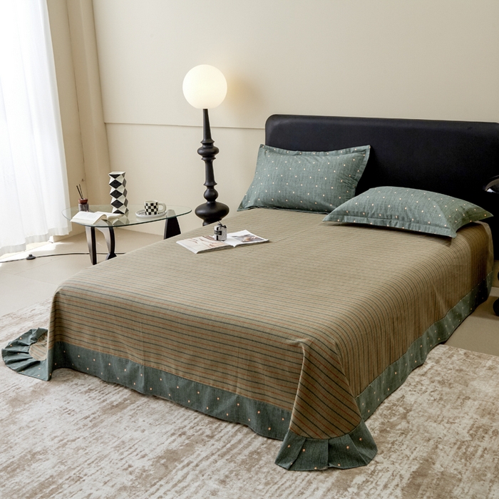 91家纺网 家纺一手货源 找家纺 橙艺家居 2025新款秋冬全棉纯棉磨毛四件套 点点星辰