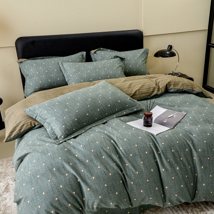 91家纺网 家纺一手货源 找家纺 橙艺家居 2025新款秋冬全棉纯棉磨毛四件套 点点星辰