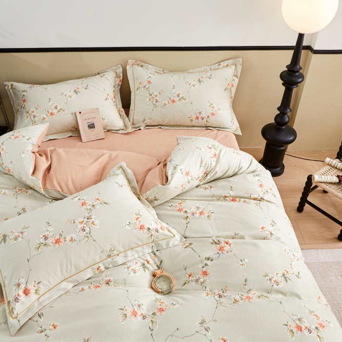 91家纺网 家纺一手货源 找家纺 橙艺家居 2025新款秋冬全棉纯棉磨毛四件套 朵媞