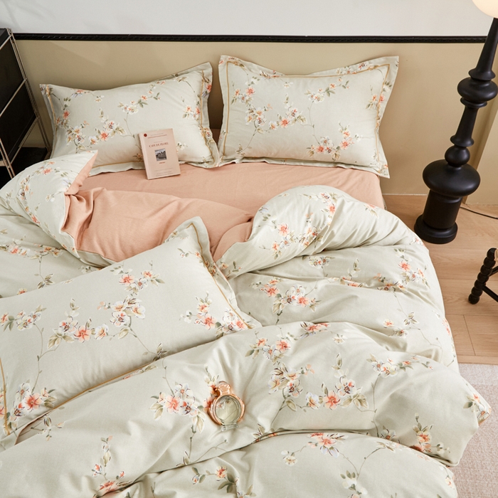 91家纺网 家纺一手货源 找家纺 橙艺家居 2025新款秋冬全棉纯棉磨毛四件套 朵媞