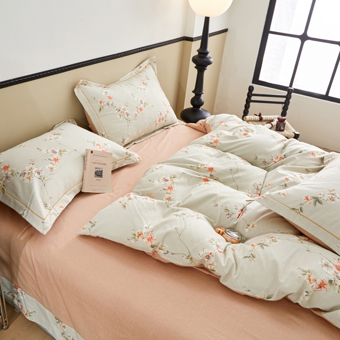 91家纺网 家纺一手货源 找家纺 橙艺家居 2025新款秋冬全棉纯棉磨毛四件套 朵媞