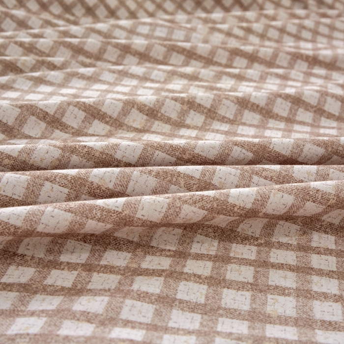 91家纺网 家纺一手货源 找家纺 橙艺家居 2025新款秋冬全棉纯棉磨毛四件套 华夫-咖