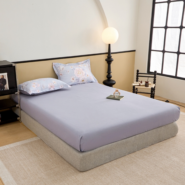 91家纺网 家纺一手货源 找家纺 橙艺家居 2025新款秋冬全棉纯棉磨毛四件套 回眸一笑-蓝