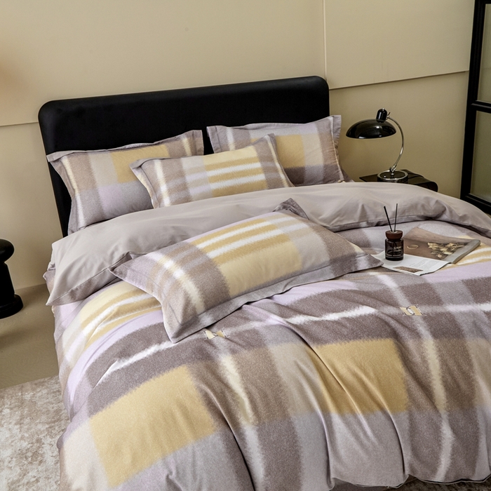 91家纺网 家纺一手货源 找家纺 橙艺家居 2025新款秋冬全棉纯棉磨毛四件套 敬流年