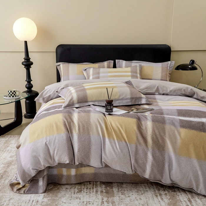 91家纺网 家纺一手货源 找家纺 橙艺家居 2025新款秋冬全棉纯棉磨毛四件套 敬流年