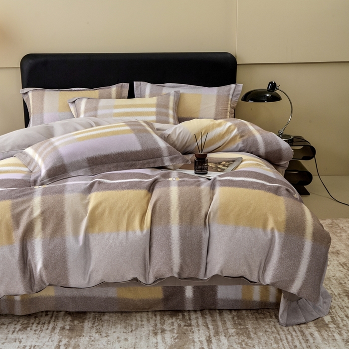 91家纺网 家纺一手货源 找家纺 橙艺家居 2025新款秋冬全棉纯棉磨毛四件套 敬流年