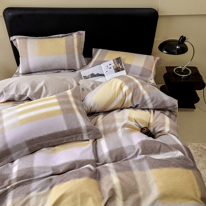 91家纺网 家纺一手货源 找家纺 橙艺家居 2025新款秋冬全棉纯棉磨毛四件套 敬流年