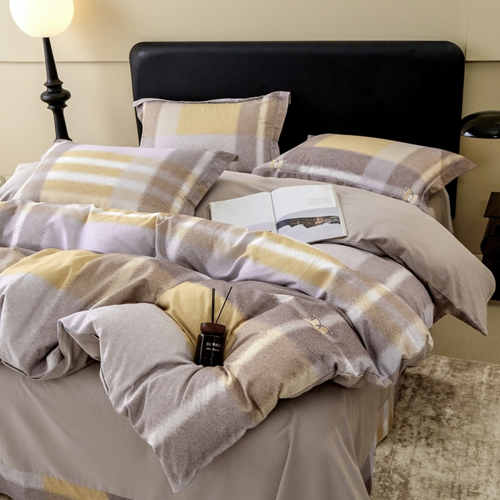 91家纺网 家纺一手货源 找家纺 橙艺家居 2025新款秋冬全棉纯棉磨毛四件套 敬流年