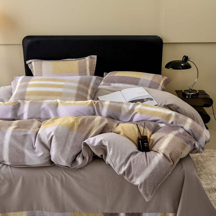 91家纺网 家纺一手货源 找家纺 橙艺家居 2025新款秋冬全棉纯棉磨毛四件套 敬流年