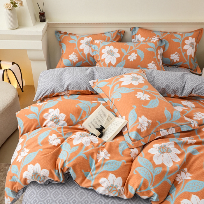 91家纺网 家纺一手货源 找家纺 橙艺家居 2025新款秋冬全棉纯棉磨毛四件套 克洛尼