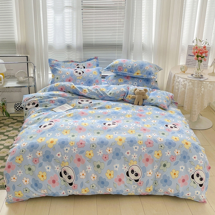 91家纺网 家纺一手货源 找家纺 （总）文黛2025新款植物羊绒小版花四件套-场景一