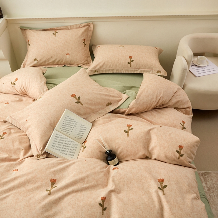 91家纺网 家纺一手货源 找家纺 橙艺家居 2025新款秋冬全棉纯棉磨毛四件套 伶俐