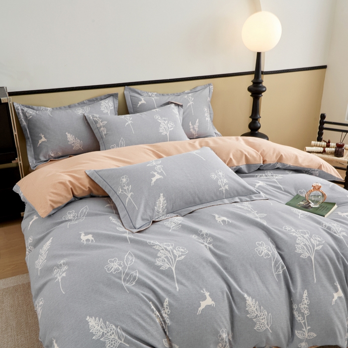 91家纺网 家纺一手货源 找家纺 橙艺家居 2025新款秋冬全棉纯棉磨毛四件套 芊芊之恋