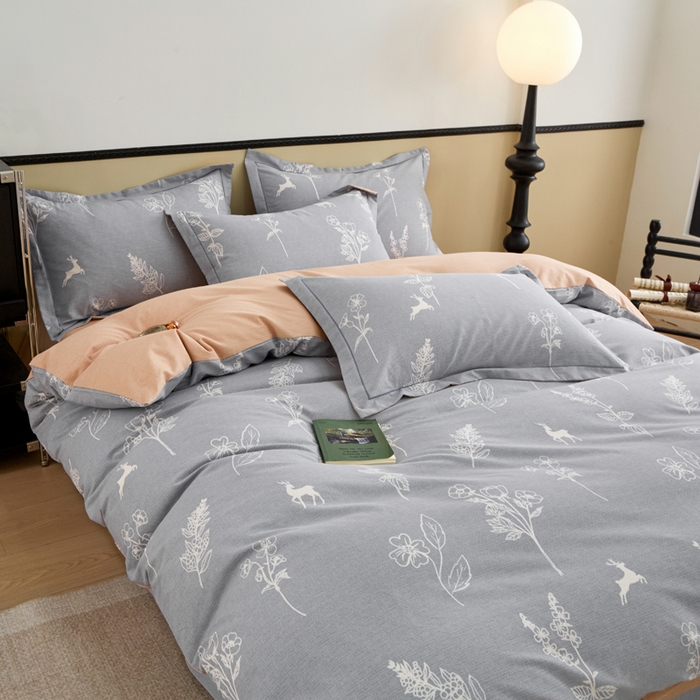 91家纺网 家纺一手货源 找家纺 橙艺家居 2025新款秋冬全棉纯棉磨毛四件套 芊芊之恋