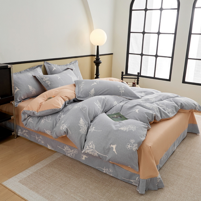 91家纺网 家纺一手货源 找家纺 橙艺家居 2025新款秋冬全棉纯棉磨毛四件套 芊芊之恋