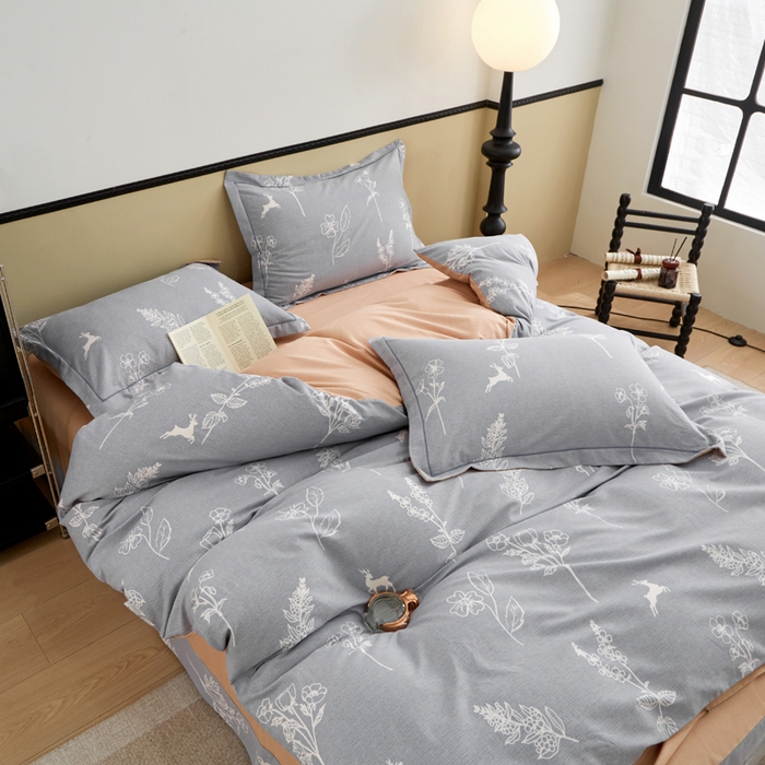 91家纺网 家纺一手货源 找家纺 橙艺家居 2025新款秋冬全棉纯棉磨毛四件套 芊芊之恋