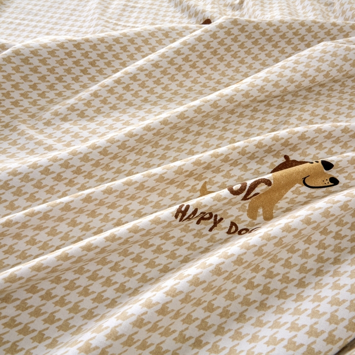 91家纺网 家纺一手货源 找家纺 橙艺家居 2025新款秋冬全棉纯棉磨毛四件套 旺财多多