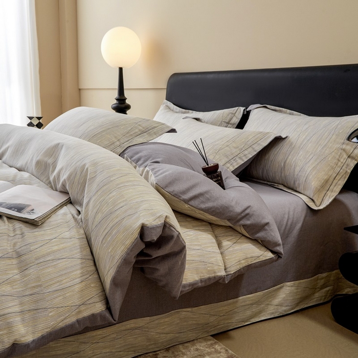 91家纺网 家纺一手货源 找家纺 橙艺家居 2025新款秋冬全棉纯棉磨毛四件套 寻意