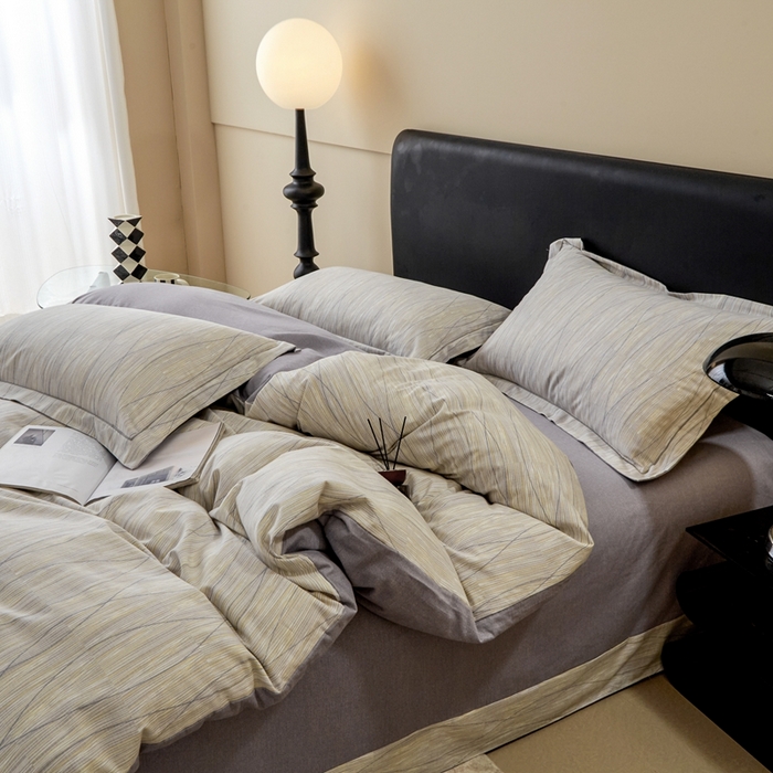 91家纺网 家纺一手货源 找家纺 橙艺家居 2025新款秋冬全棉纯棉磨毛四件套 寻意