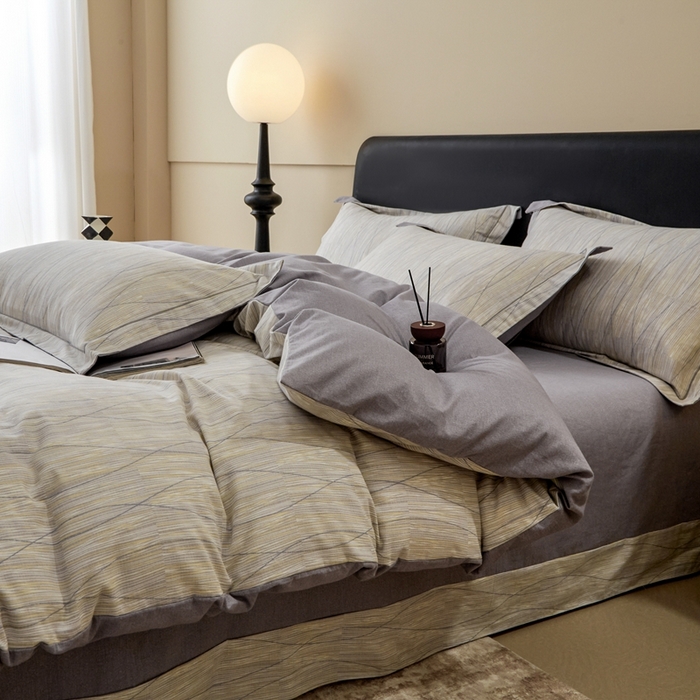 91家纺网 家纺一手货源 找家纺 橙艺家居 2025新款秋冬全棉纯棉磨毛四件套 寻意