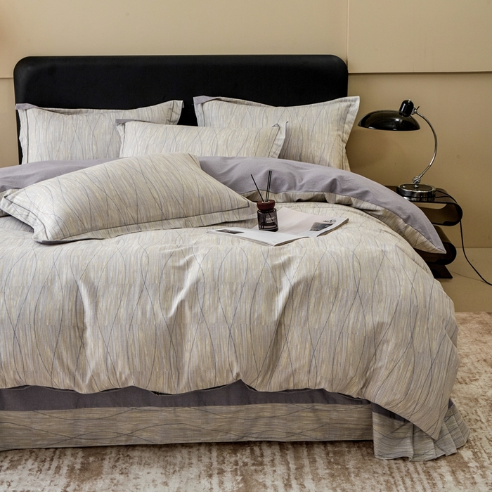 91家纺网 家纺一手货源 找家纺 橙艺家居 2025新款秋冬全棉纯棉磨毛四件套 寻意