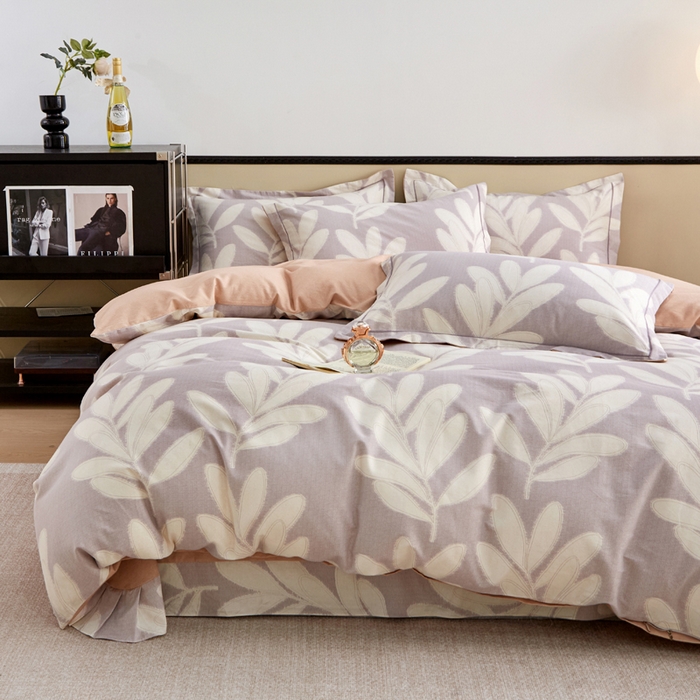 91家纺网 家纺一手货源 找家纺 橙艺家居 2025新款秋冬全棉纯棉磨毛四件套 亦初